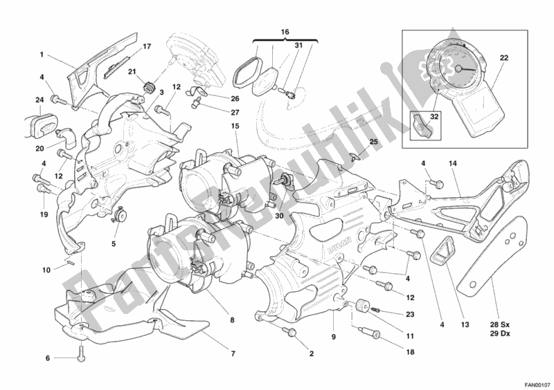 Todas las partes para Faro de Ducati Superbike 749 S 2006